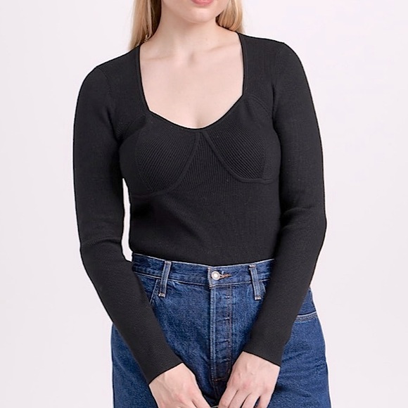 NWOT Madewell Wide Rib Sweater Top - Picture 2 of 14